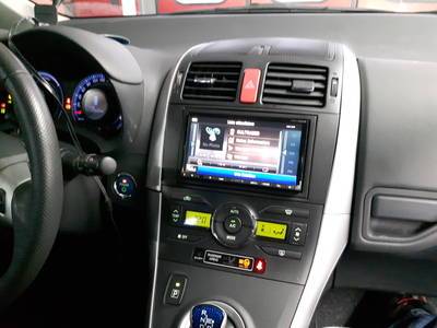Autoradio Einbauset 1-DIN Toyota Auris 07-12 Kabel Einbaurahmen anthrazit-grau 